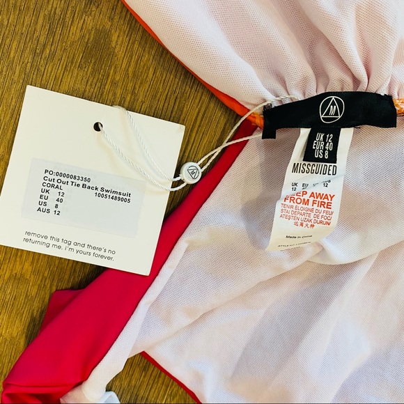 Orange & Hot Pink ColorBlock One Piece Bikini 8 - Picture 10 of 10